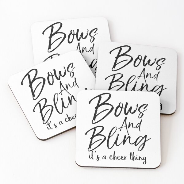 Item preview, Bows and Bling it's a Cheer Thing Cheerleading Quote designed and sold by TNDesignStudio.