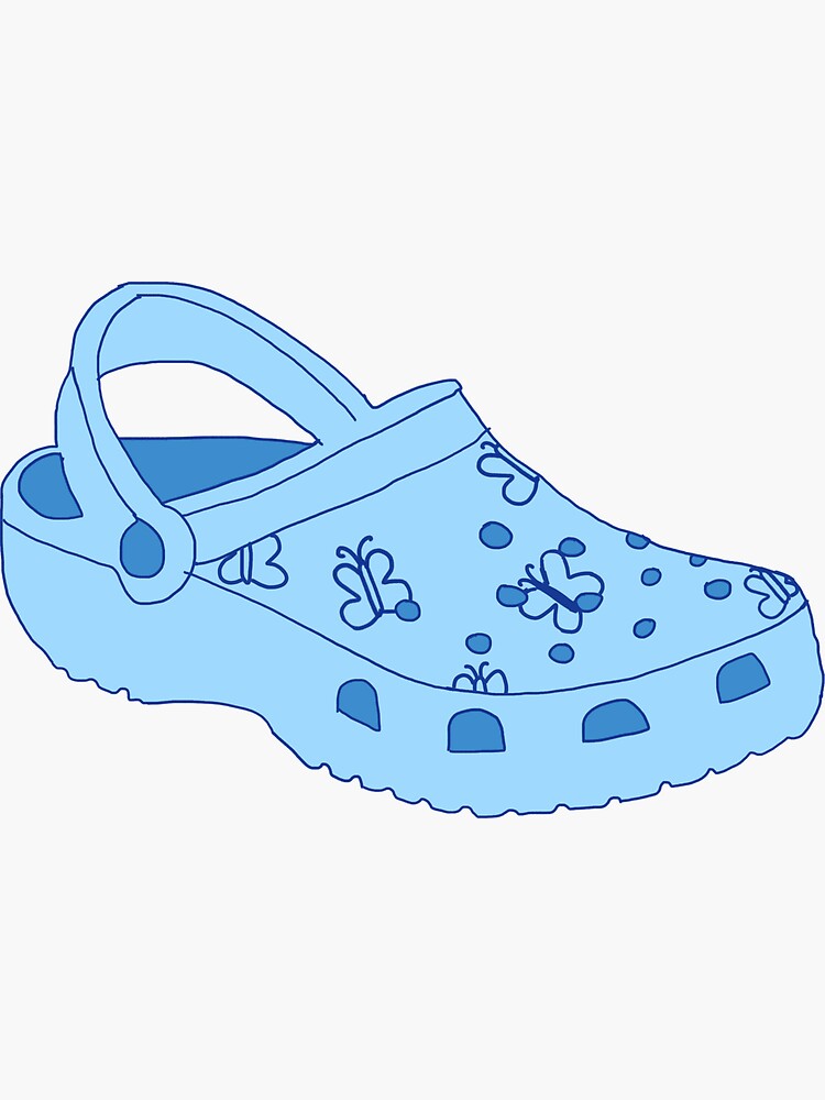 butterfly aesthetic blue crocs sticker by stickershub