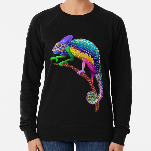 Chameleon Fantasy Rainbow Colors Lightweight Sweatshirt