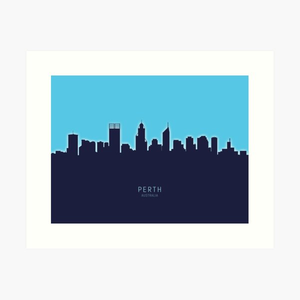Item preview, Perth Australia Skyline designed and sold by ArtPrints.