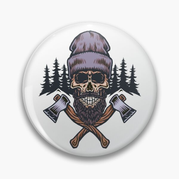 Item preview, Lumberjack Skull designed and sold by Vector Scout Lab.