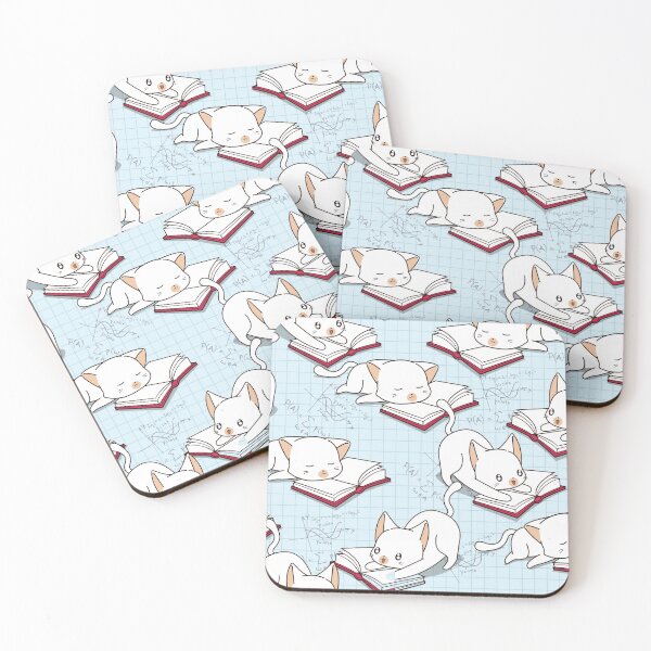 Item preview, Kawaii Cute Cats Reading Books Pattern designed and sold by AnastasiaDesign.