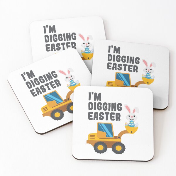 Item preview, Kids Easter Digger product Bunny Backhoe Boys Girls Construction design designed and sold by EstelleStar.