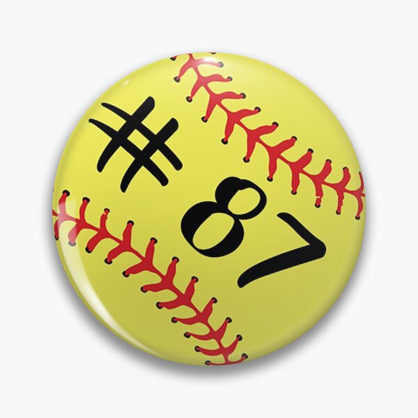 Item preview, Softball Player Jersey No 87 Back Number #87 Ball Sport Sticker Gift designed and sold by theshirtinator.