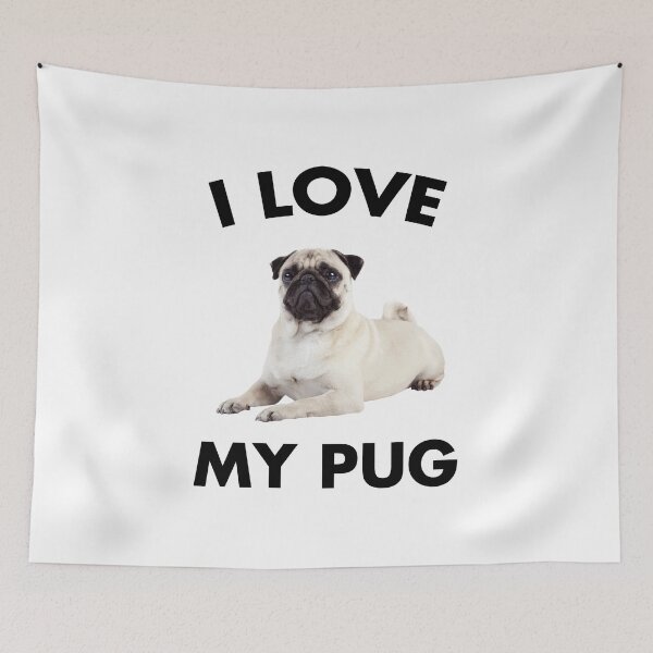 Item preview, Cute White Pug Design designed and sold by EstelleStar.