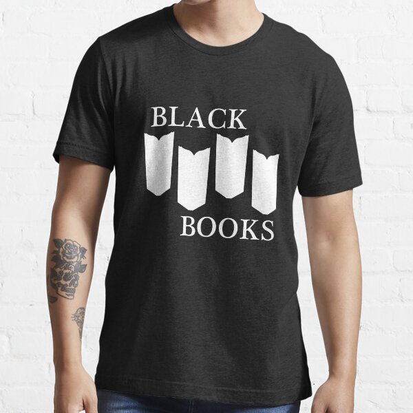 Black Books tshirt white design Essential T-Shirt