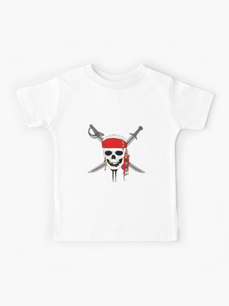 TLPChoodies Kids Personalised Pirate T-Shirt - Any Name Children's Birthday Christmas Pirates