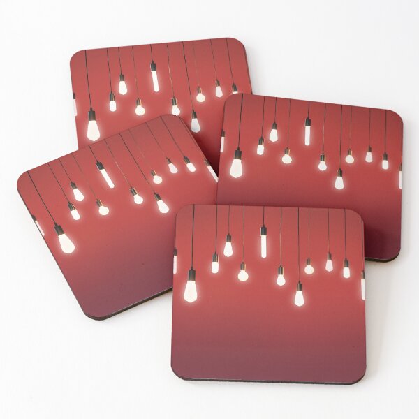 Item preview, bulbs electric and a light as a concept background color red designed and sold by MarketVisionAV.