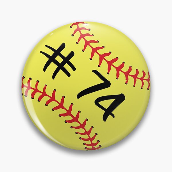 Item preview, Softball Player Jersey No 74 Back Number #74 Ball Sport Sticker Gift designed and sold by theshirtinator.