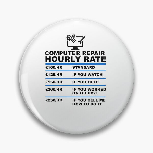 Item preview, Computer repair hourly rate gbp designed and sold by WeeTee.