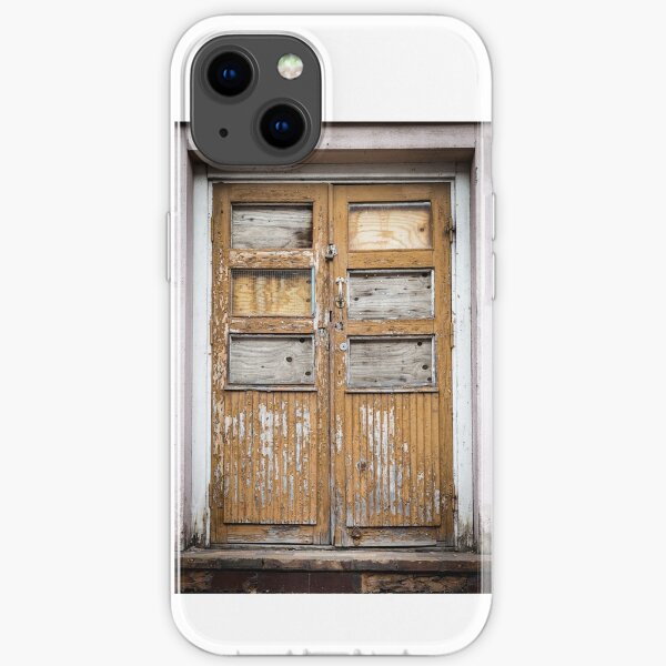 Old, closed door iPhone Soft Case