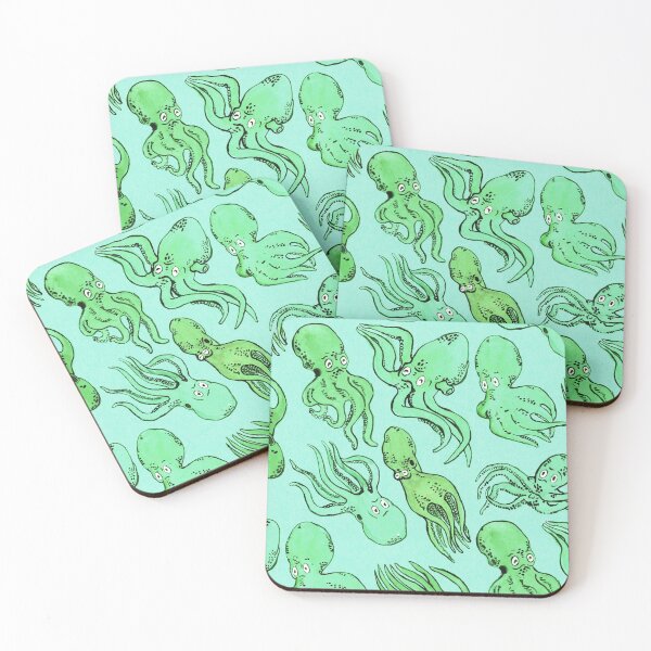 Item preview, octopus pattern - green designed and sold by KarolinaSt.
