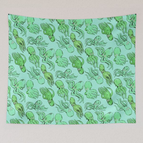 Item preview, octopus pattern - green designed and sold by KarolinaSt.