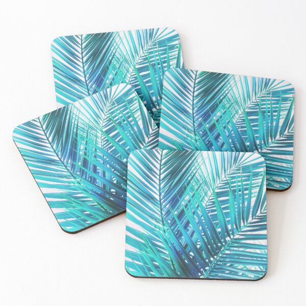 Item preview, Turquoise Palm Leaves designed and sold by Klara Acel.