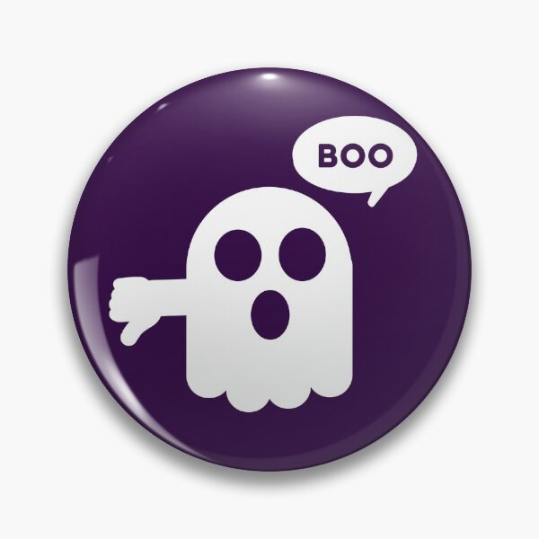 Item preview, Halloween Ghost Cartoon Says Boo Disapproving Thumbs Down designed and sold by WibbleDesign.