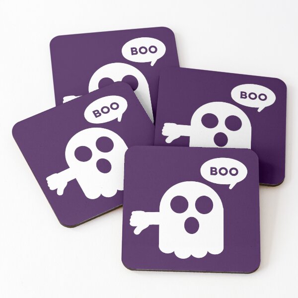 Item preview, Halloween Ghost Cartoon Says Boo Disapproving Thumbs Down designed and sold by WibbleDesign.