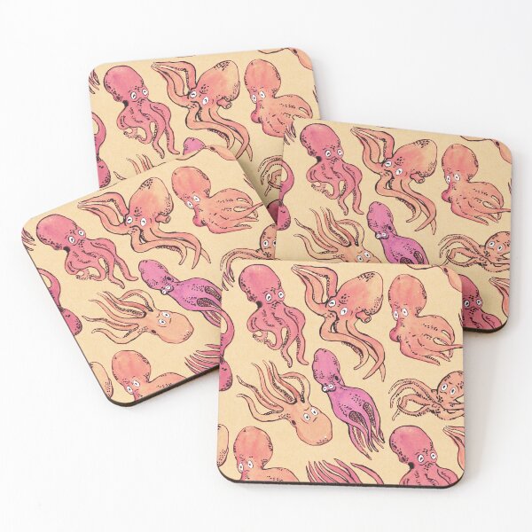 Item preview, octopus pattern - red designed and sold by KarolinaSt.