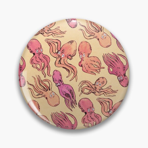 Item preview, octopus pattern - red designed and sold by KarolinaSt.