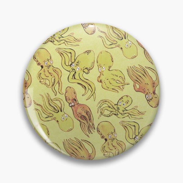 Item preview, octopus pattern - yellow designed and sold by KarolinaSt.