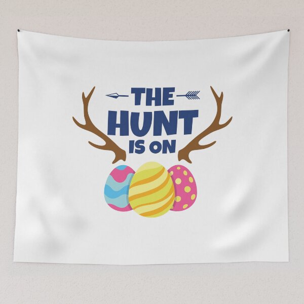 Item preview, Funny Easter Egg Hunting with Antlers - The Hunt is ON designed and sold by EstelleStar.