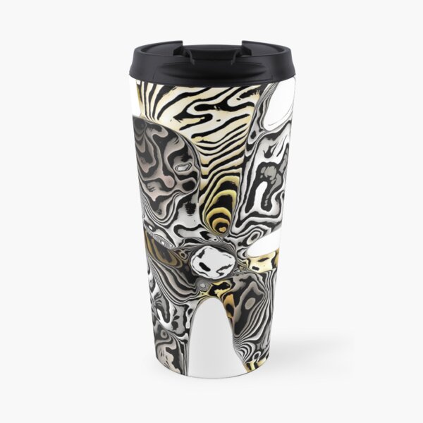 Zebra Prop Flower Travel Mug