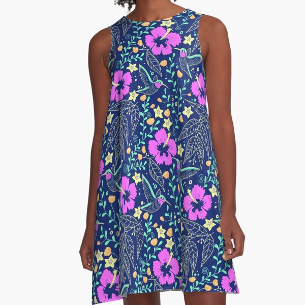 Hawaiian garden A-Line Dress