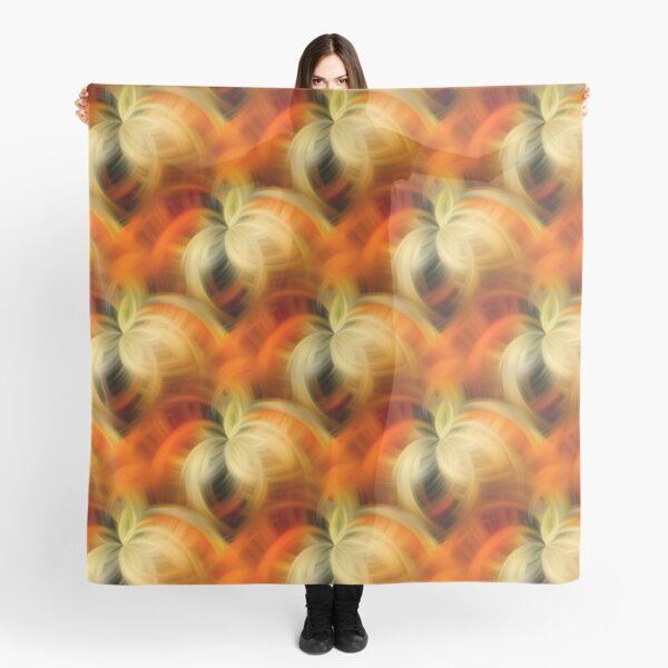 Orange And Cream Abstract Fantasy Scarf
