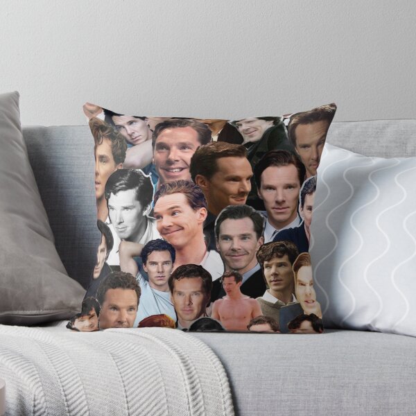 Benedict Cumberbatch Collage Throw Pillow