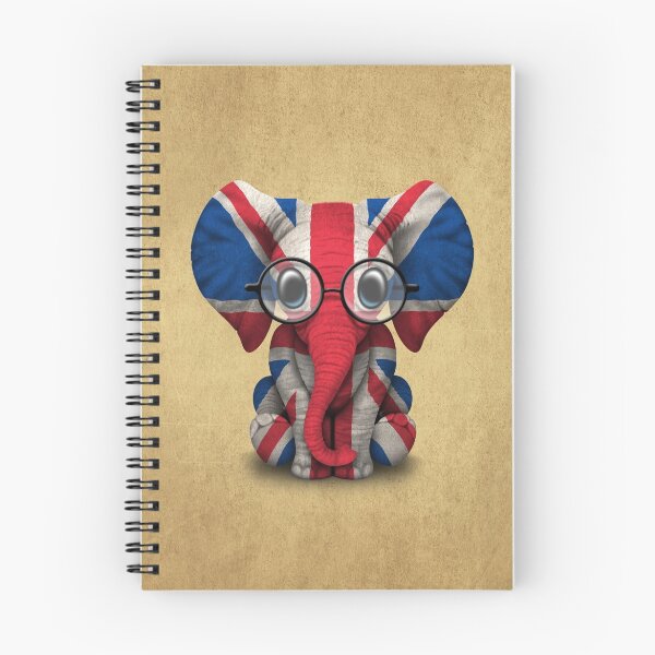 Item preview, Baby Elephant with Glasses and Union Jack British Flag designed and sold by JeffBartels.