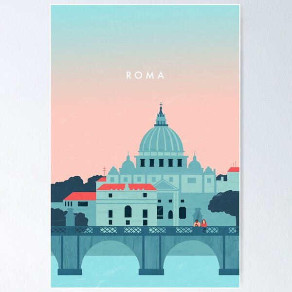 Item preview, Rome travel poster designed and sold by katinkareinke.