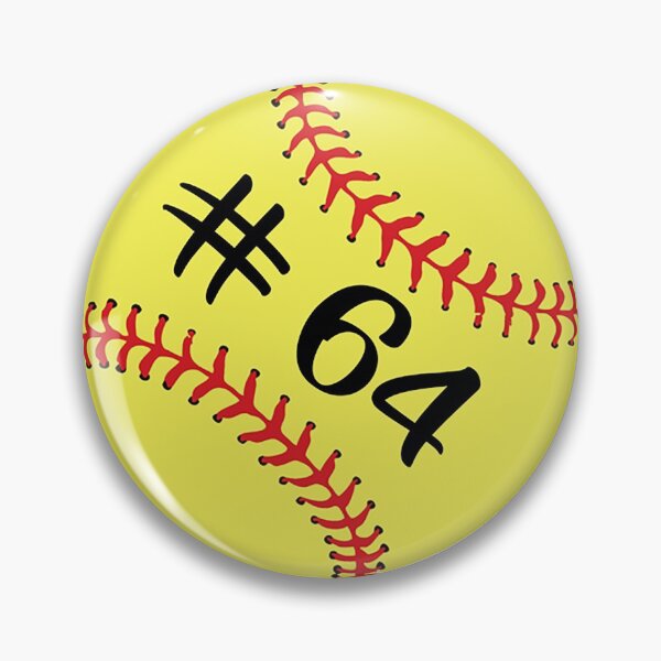 Item preview, Softball Player Jersey No 64 Back Number #64 Ball Sport Sticker Gift designed and sold by theshirtinator.