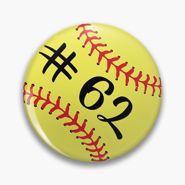 Item preview, Softball Player Jersey No 62 Back Number #62 Ball Sport Sticker Gift designed and sold by theshirtinator.
