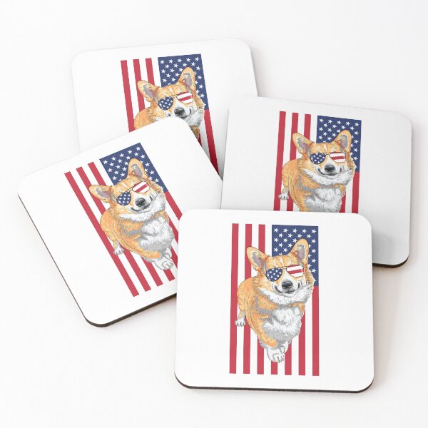 Item preview, Red Welsh Pembroke Corgi 4th of July designed and sold by EstelleStar.