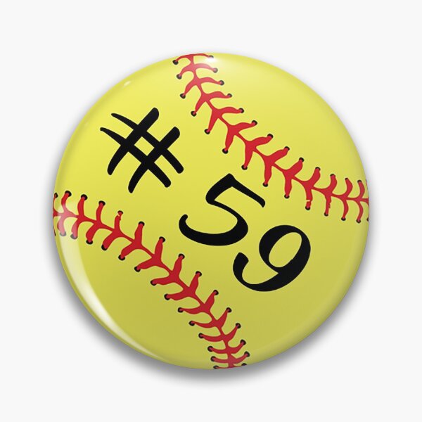 Item preview, Softball Player Jersey No 59 Back Number #59 Ball Sport Sticker Gift designed and sold by theshirtinator.