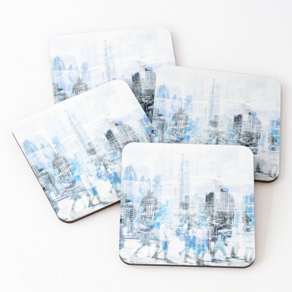 Item preview, people in the city concept - abstract city skyline and people on street double exposure   designed and sold by ohaniki.