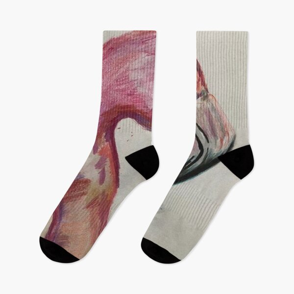 Item preview, Flamingo in pencil and watercolour designed and sold by PaulBenbowArt.