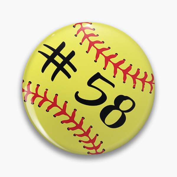 Item preview, Softball Player Jersey No 58 Back Number #58 Ball Sport Sticker Gift designed and sold by theshirtinator.