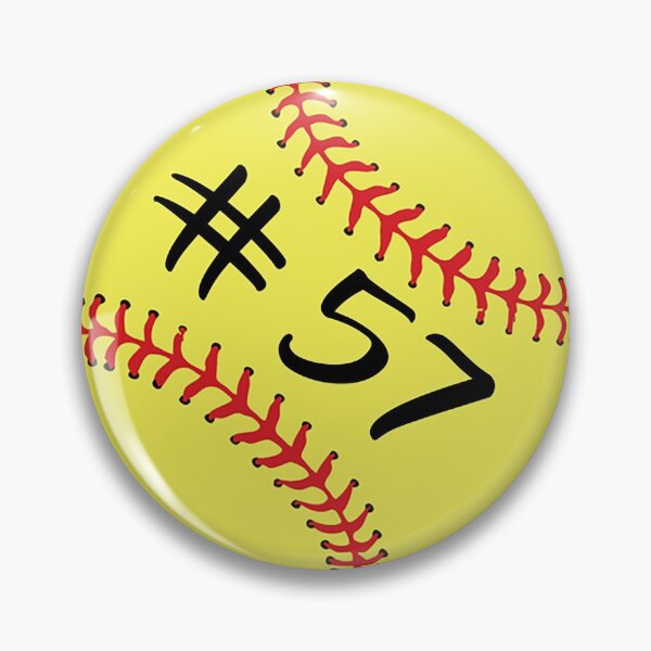 Item preview, Softball Player Jersey No 57 Back Number #57 Ball Sport Sticker Gift designed and sold by theshirtinator.