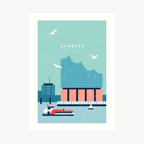 Hamburg Elbphilharmonie Travel Poster Kunstdruck