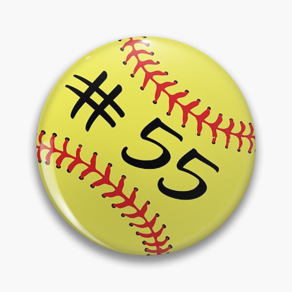 Item preview, Softball Player Jersey No 55 Back Number #54 Ball Sport Sticker Gift designed and sold by theshirtinator.