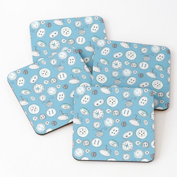 Item preview, a few buttons - blue designed and sold by KarolinaSt.