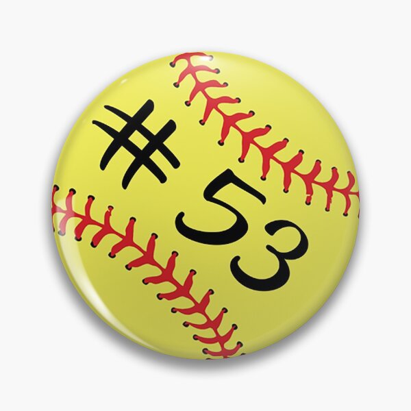 Item preview, Softball Player Jersey No 53 Back Number #53 Ball Sport Sticker Gift designed and sold by theshirtinator.