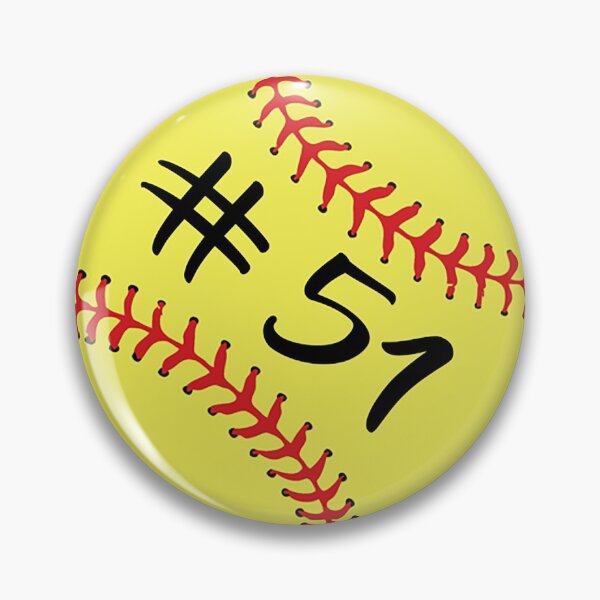 Item preview, Softball Player Jersey No 51 Back Number #51 Ball Sport Sticker Gift designed and sold by theshirtinator.