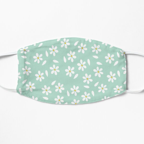 Little White Daisy Flowers Flat Mask