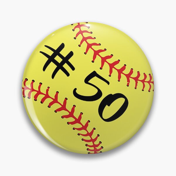 Item preview, Softball Player Jersey No 50 Back Number #50 Ball Sport Sticker Gift designed and sold by theshirtinator.