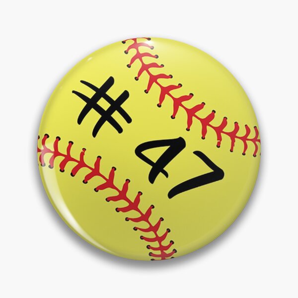 Item preview, Softball Player Jersey No 47 Back Number #47 Ball Sport Sticker Gift designed and sold by theshirtinator.