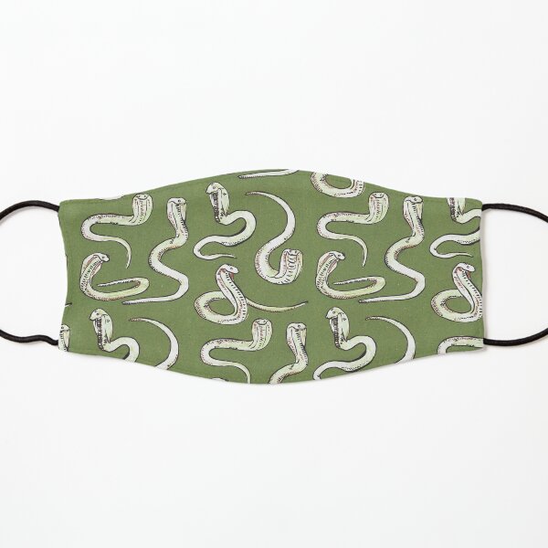 cobras pattern - green Kids Mask