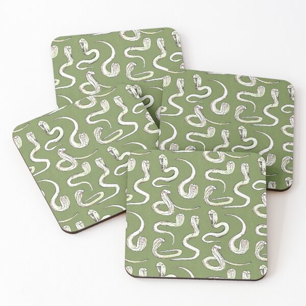 Item preview, cobras pattern - green designed and sold by KarolinaSt.