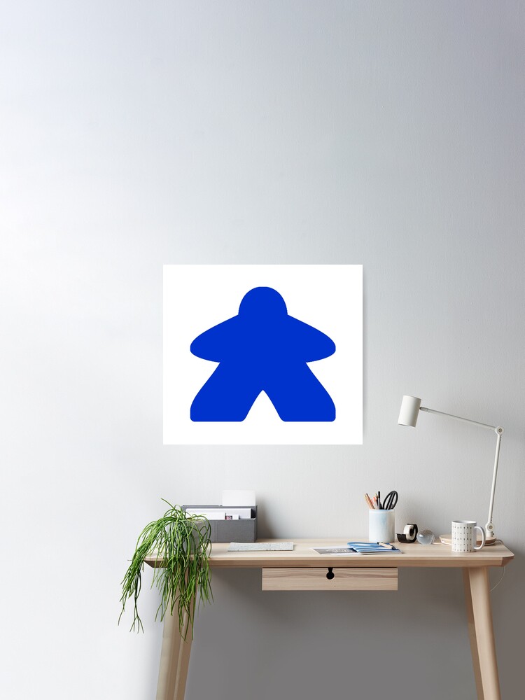 Blue Meeple Competitive Cooperative | Art Board Print