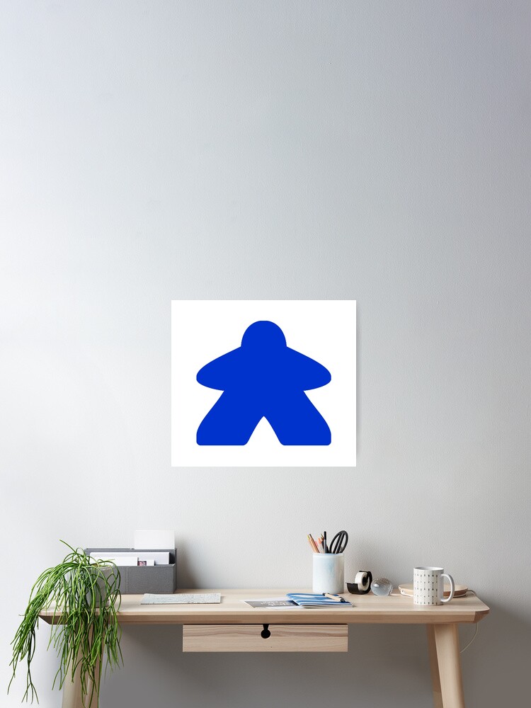 The Blue Meeple Board Game Piece Poster for Sale by WibbleDesign